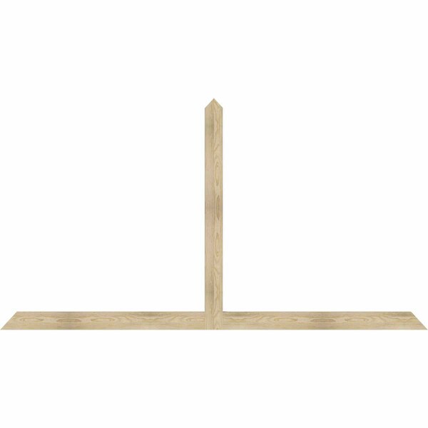 Ekena Millwork Portland Rough Sawn Timber Gable Bracket, Douglas Fir, 96"W x 52"H x 2"D x 4"F, 13/12 Pitch GBW096X52X0204POR00RDF - main